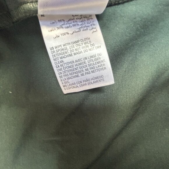 Alfani Womens Open Front Faux Leather Suede Jacket Medium Dark Forest New $89 - Picture 5 of 8